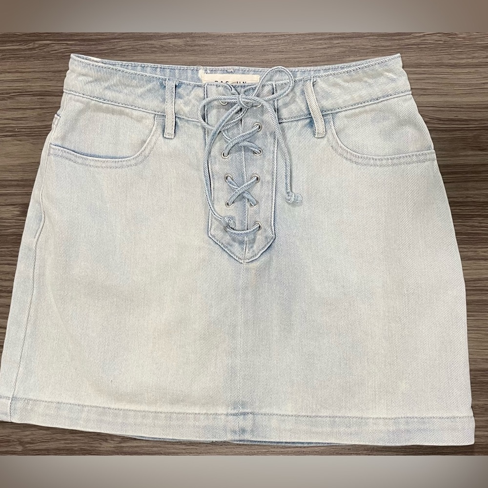 PACSUN Los Angeles denim mini shirt